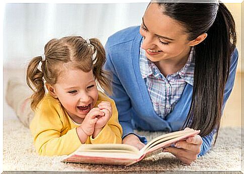 little girl reading