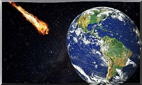 A meteorite about to hit Earth.